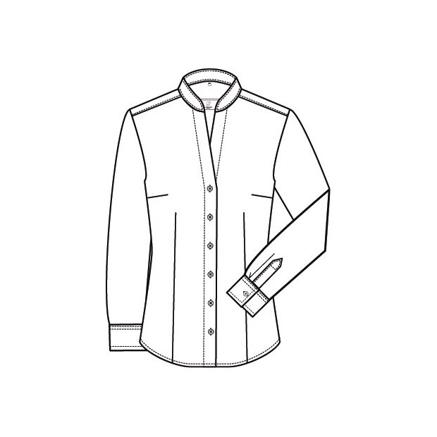 Greiff Damen D-Stehkragenbluse 1/1 RF 6572.1120 schwarz 38