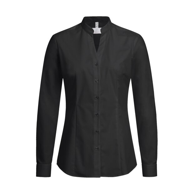 Greiff Damen D-Stehkragenbluse 1/1 RF 6572.1120 schwarz 52
