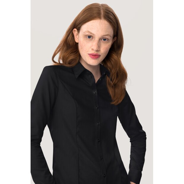 Hakro Bluse Business Damen 0106005004 schwarz S