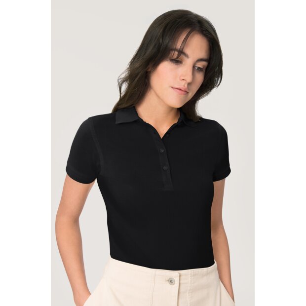 HAKRO Damen Poloshirt CLASSIC No. 110 Piqué schwarz S