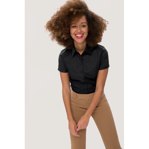 Hakro 1/2-Arm Bluse Business Damen 0112005004 schwarz S