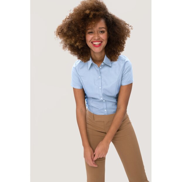 Hakro 1/2-Arm Bluse Business Damen 0112025009 himmelblau 3XL