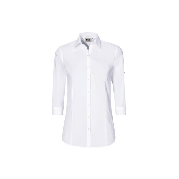 HAKRO Damen 3/4-Arm-Vario Bluse MIKRALINAR® No. 120 pflegeleicht weiß XL