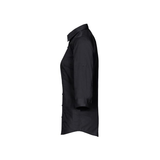 Hakro 3/4-Arm-Vario Bluse Mikralinar® Damen 0120005010 schwarz 4XL