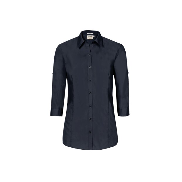 HAKRO Damen 3/4-Arm-Vario Bluse MIKRALINAR® No. 120 pflegeleicht tinte 2XL