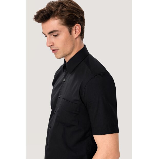 Hakro 1/2-Arm Hemd Mikralinar® Comfort Herren 0122005007 schwarz XL