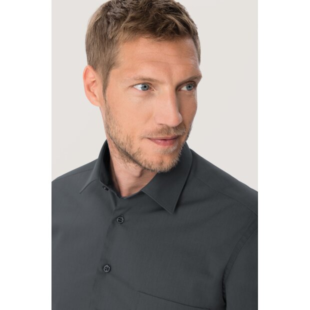 Hakro Hemd Mikralinar® Comfort Herren 0123028011 anthrazit 5XL