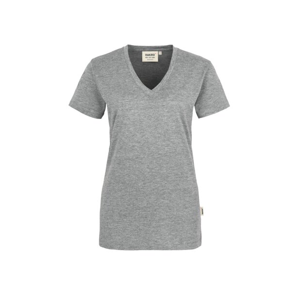 Hakro Damen V-Shirt Classic Damen 0126015007 grau meliert XL