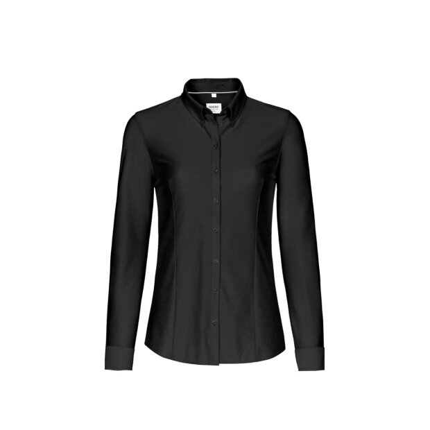 Hakro Bluse Natural Stretch Damen 0129005003 schwarz XS