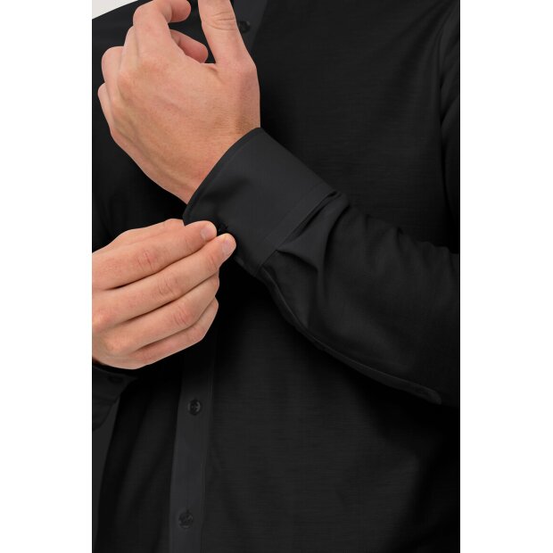 Hakro Hemd Natural Stretch Regular Herren 0130005007 schwarz XL