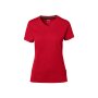 HAKRO Cotton Tec Damen V-Shirt | Damen | 0169002003 | rot | Gr. XS