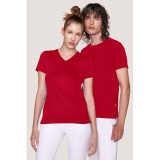 Hakro Cotton Tec Damen V-Shirt 0169002004 rot S
