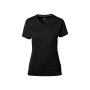 Hakro Cotton Tec Damen V-Shirt 0169005005 schwarz M