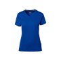 HAKRO Cotton Tec Damen V-Shirt | Damen | 0169010004 | royalblau | Gr. S