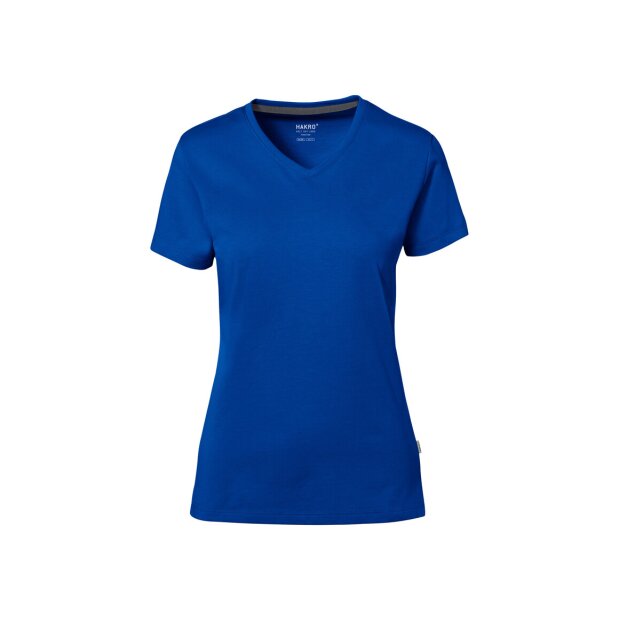 Hakro Cotton Tec Damen V-Shirt 0169010005 royalblau M