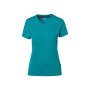 HAKRO Cotton Tec Damen V-Shirt | Damen | 0169012003 | smaragd | Gr. XS