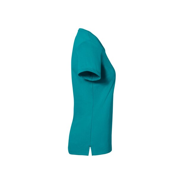 Hakro Cotton Tec Damen V-Shirt 0169012005 smaragd M