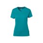 Hakro Cotton Tec Damen V-Shirt 0169012009 smaragd 3XL