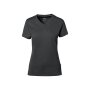 Hakro Cotton Tec Damen V-Shirt 0169028004 anthrazit S