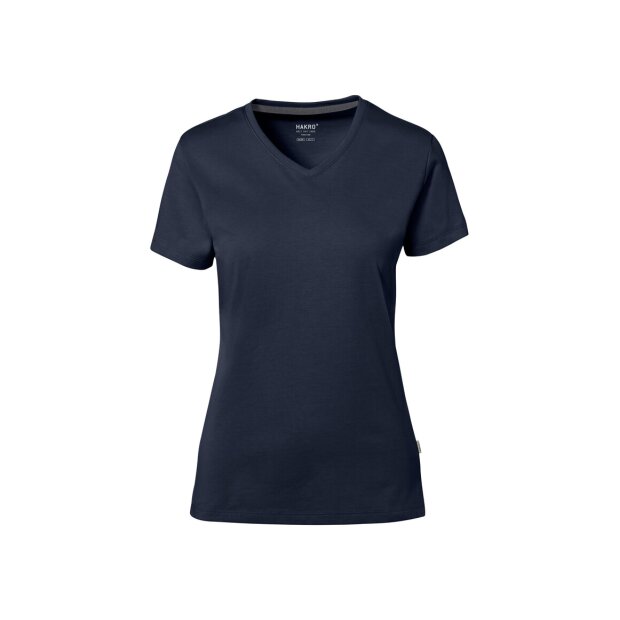 Hakro Cotton Tec Damen V-Shirt 0169034005 tinte M