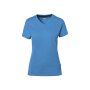 HAKRO Cotton Tec Damen V-Shirt | Damen | 0169041003 | malibublau | Gr. XS