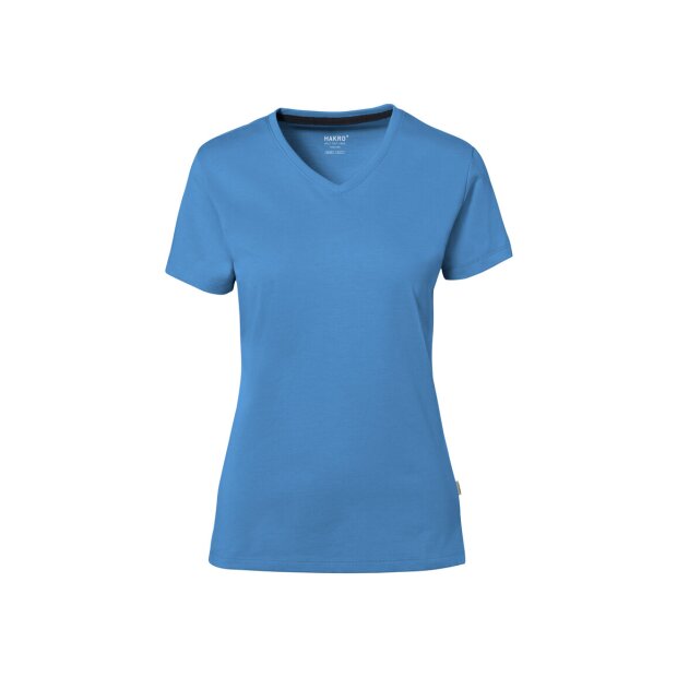 HAKRO Cotton Tec Damen V-Shirt | Damen | 0169041006 | malibublau | Gr. L