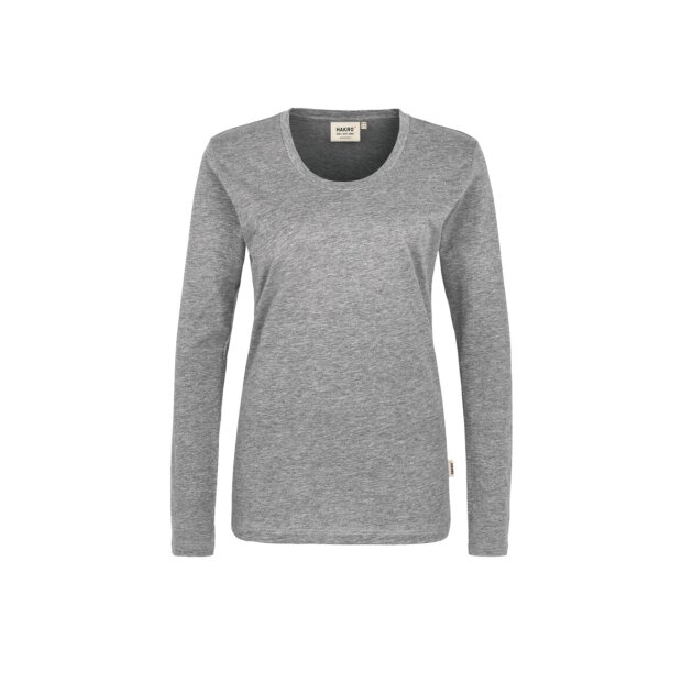 Hakro Damen Longsleeve Classic 0178015009 grau meliert 3XL