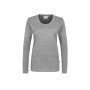 Hakro Damen Longsleeve Classic 0178015009 grau meliert 3XL
