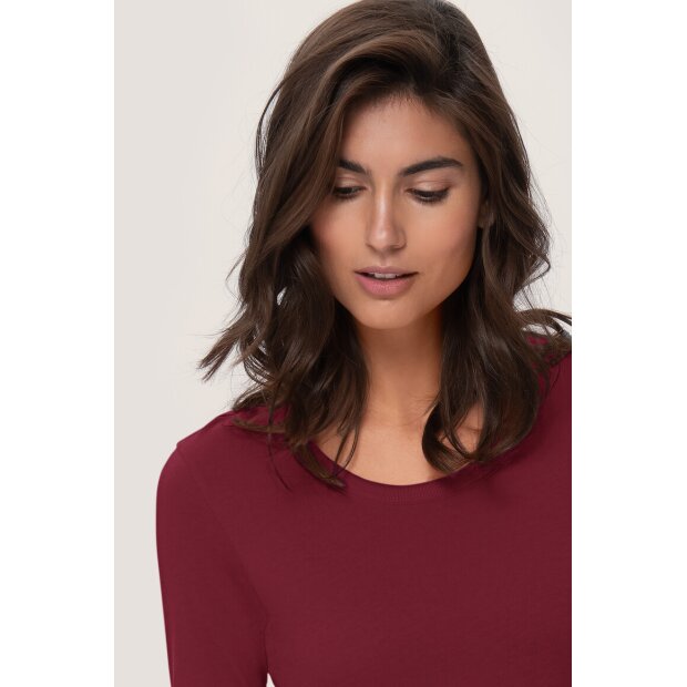 Hakro Damen Longsleeve Mikralinar® 0179017005 weinrot M