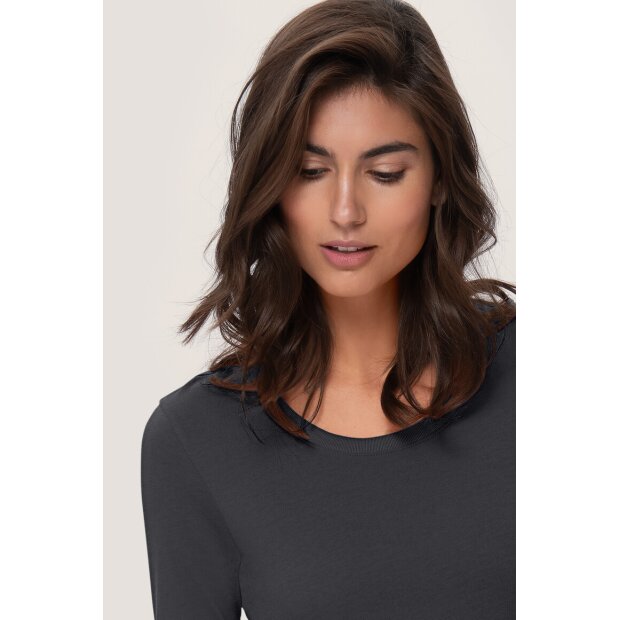 Hakro Damen Longsleeve Mikralinar® 0179064003 karbongrau XS