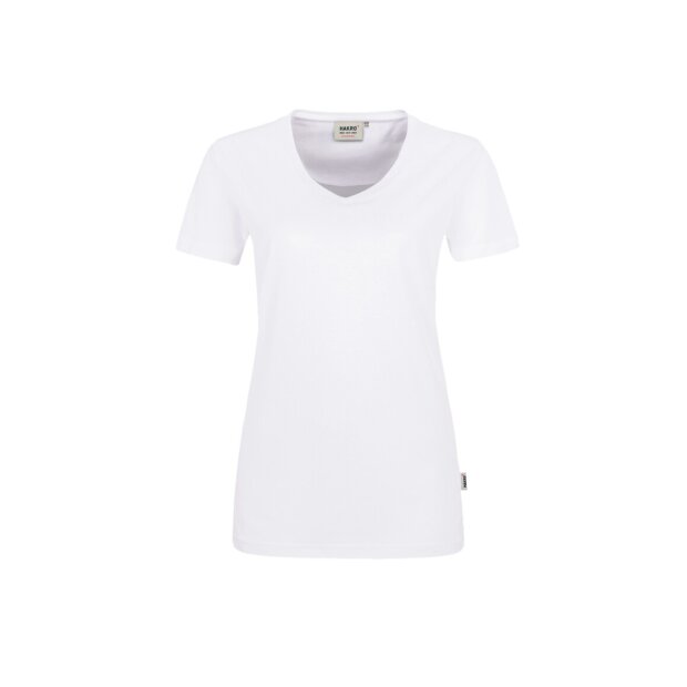 Hakro Damen V-Shirt Mikralinar® 0181001008 weiß 2XL