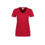 HAKRO Damen T-Shirt MIKRALINAR® No. 181 V-Ausschnitt rot M