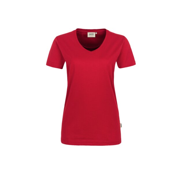 HAKRO Damen V-Shirt Mikralinar® | Damen | 0181002006 | rot | Gr. L