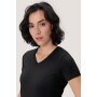 HAKRO Damen T-Shirt MIKRALINAR® No. 181 V-Ausschnitt schwarz L