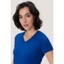 HAKRO Damen T-Shirt MIKRALINAR® No. 181 V-Ausschnitt royalblau 2XL