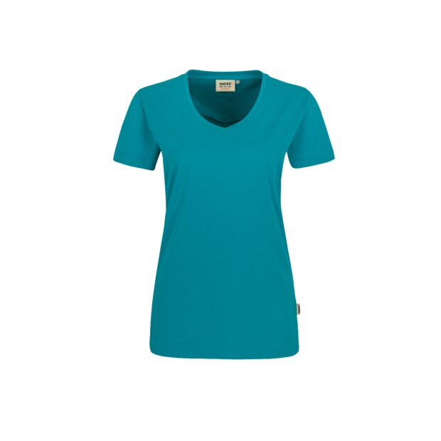 HAKRO Damen V-Shirt Mikralinar® | Damen | 0181012011 | smaragd | Gr. 5XL