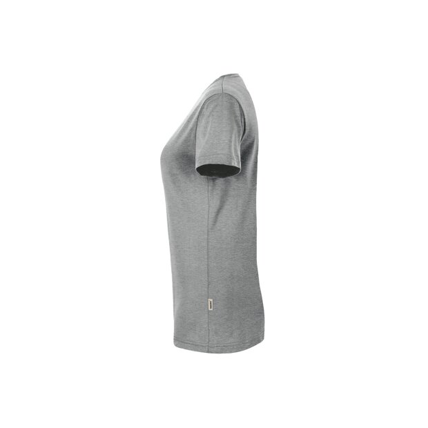 HAKRO Damen T-Shirt MIKRALINAR® No. 181 V-Ausschnitt grau meliert L