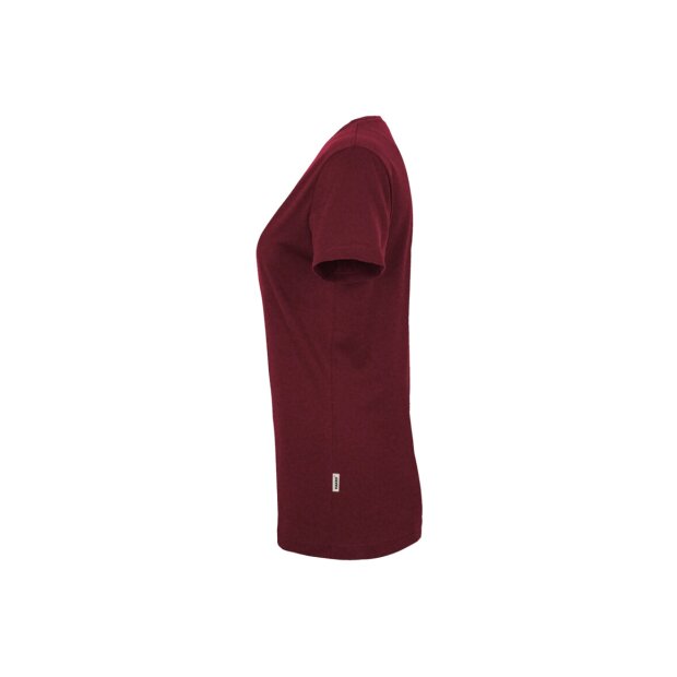 HAKRO Damen T-Shirt MIKRALINAR® No. 181 V-Ausschnitt weinrot XL