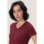 HAKRO Damen T-Shirt MIKRALINAR® No. 181 V-Ausschnitt weinrot 6XL