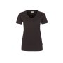 HAKRO Damen T-Shirt MIKRALINAR® No. 181 V-Ausschnitt schokolade 3XL