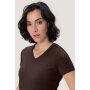 HAKRO Damen T-Shirt MIKRALINAR® No. 181 V-Ausschnitt schokolade 6XL