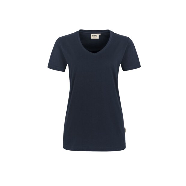 HAKRO Damen T-Shirt MIKRALINAR® No. 181 V-Ausschnitt tinte S