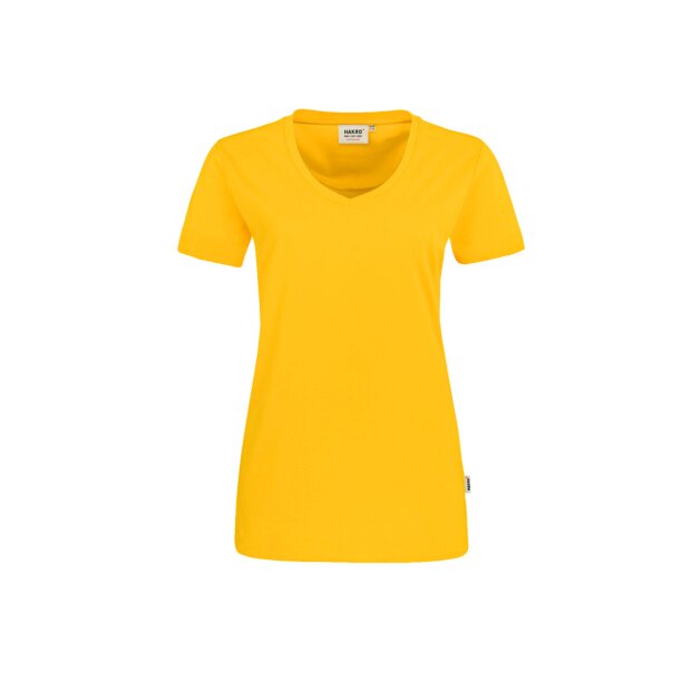 HAKRO Damen V-Shirt Mikralinar® | Damen | 0181035004 | sonne | Gr. S