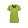 HAKRO Damen T-Shirt MIKRALINAR® No. 181 V-Ausschnitt kiwi M
