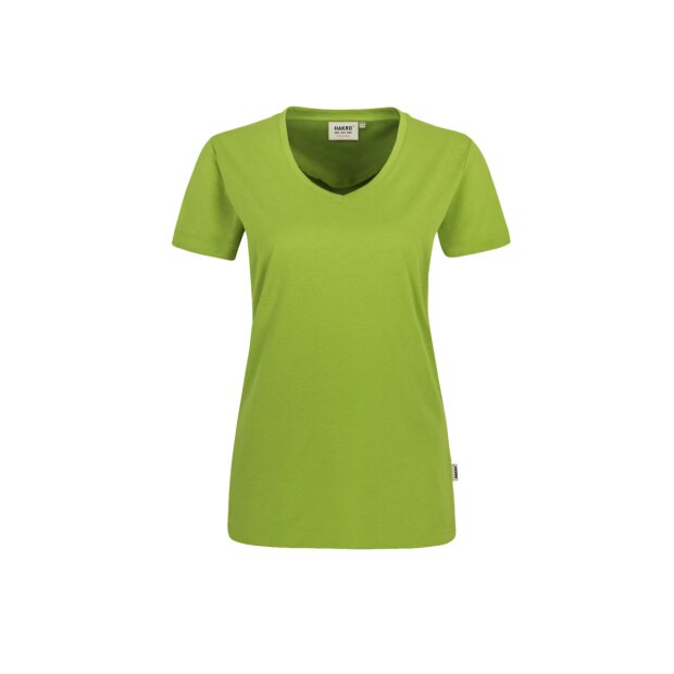 HAKRO Damen T-Shirt MIKRALINAR® No. 181 V-Ausschnitt kiwi 5XL
