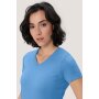 HAKRO Damen V-Shirt Mikralinar® | Damen | 0181041005 | malibublau | Gr. M