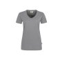 HAKRO Damen T-Shirt MIKRALINAR® No. 181 V-Ausschnitt titan S