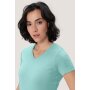 HAKRO Damen T-Shirt MIKRALINAR® No. 181 V-Ausschnitt eisgrün XS