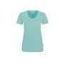 HAKRO Damen T-Shirt MIKRALINAR® No. 181 V-Ausschnitt eisgrün 5XL