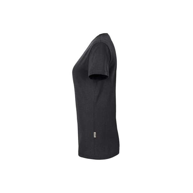 HAKRO Damen T-Shirt MIKRALINAR® No. 181 V-Ausschnitt karbongrau 3XL